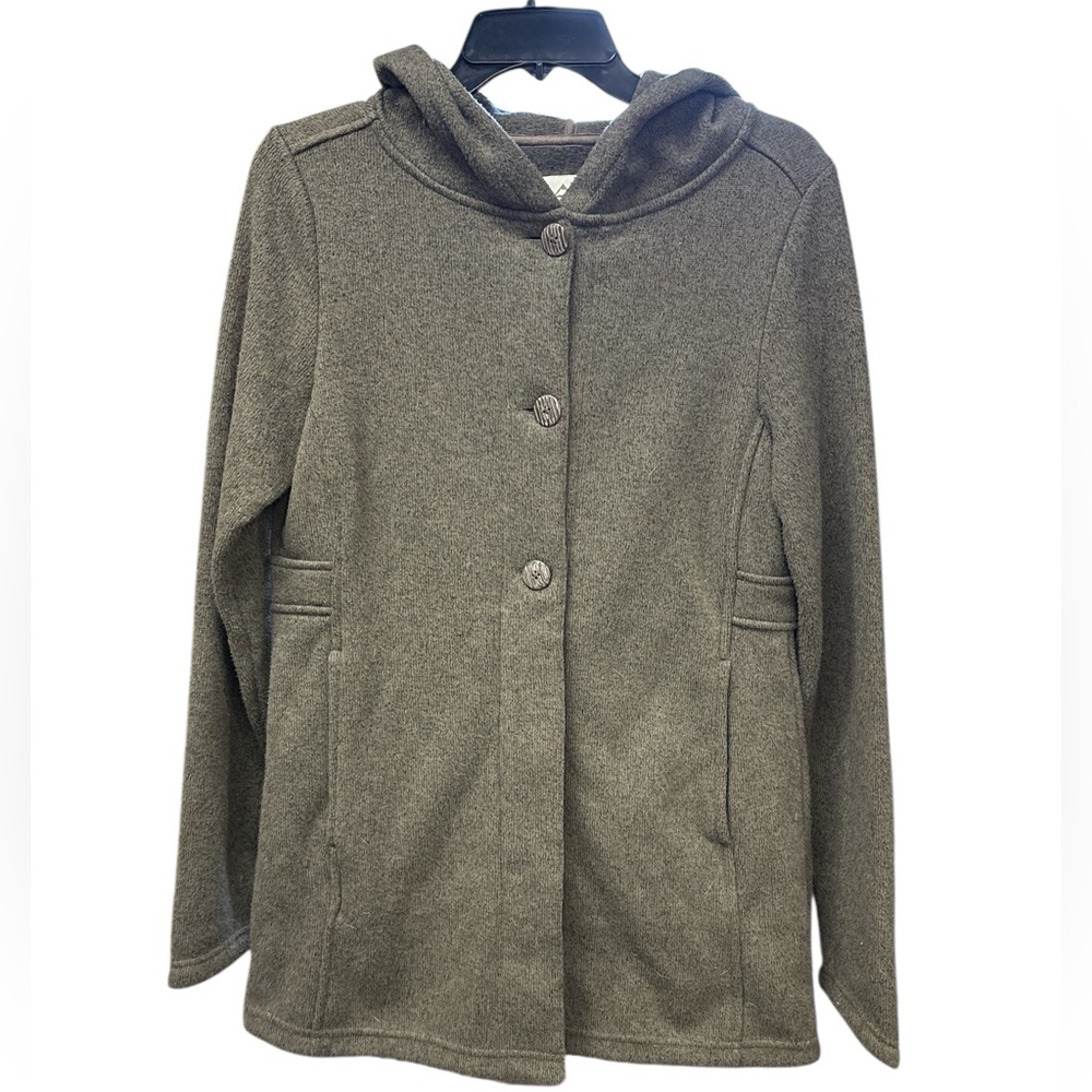 Alpine Design Brown Hooded Jacket Lightweight Zip-Front – Women’s Small